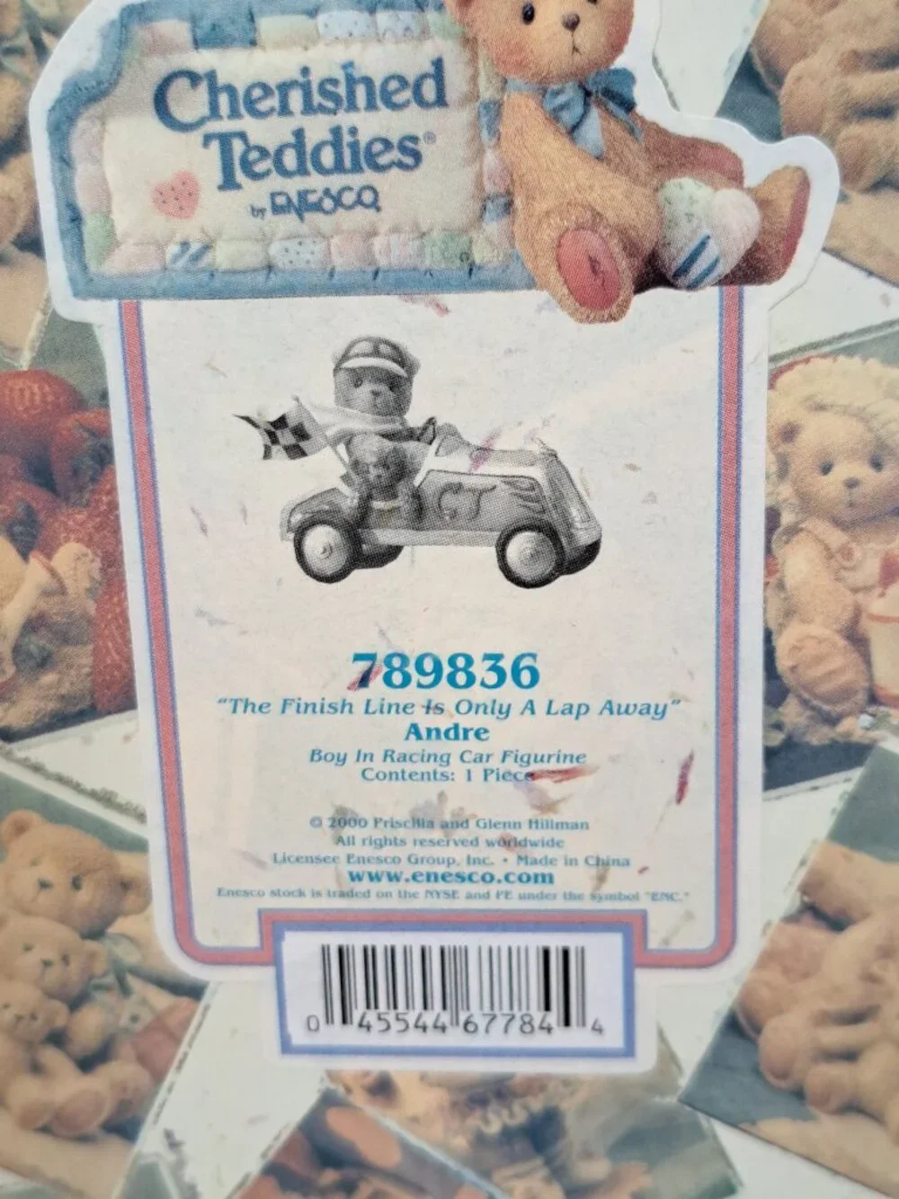 Cherished Teddies Bear Figurine 2000 Andre # 789836 BOX & CERTIFICATE